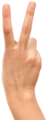 Victory V hand sign